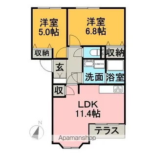 サンコート【1階】の間取り